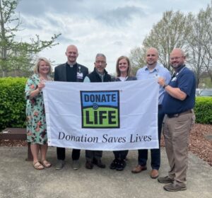 Greeneville Community Hospital raised the Donate Life flag to honor donor heroes.